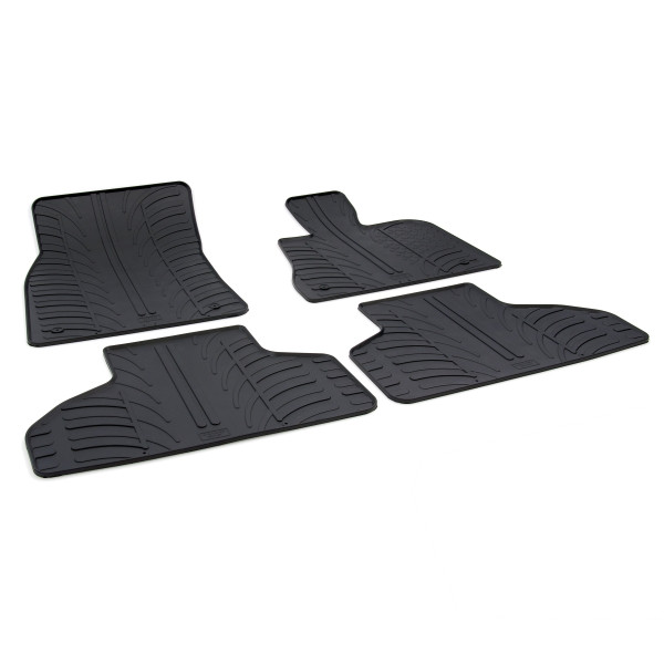 Gledring Tailored Black Rubber 4 Piece Floor Mat Set to fit BMW X5 (F15) 2013 - 2018
