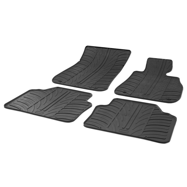 Gledring Tailored Black Rubber 4 Piece Floor Mat Set to fit BMW 3 Series (E90/E91) 2005 - 2012