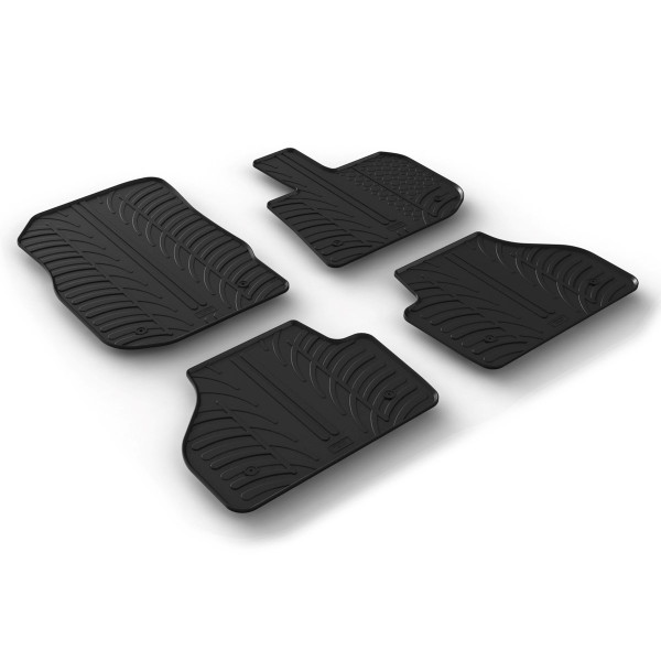 Gledring Tailored Black Rubber 4 Piece Floor Mat Set to fit BMW X4 (G02) 2018 - 2025
