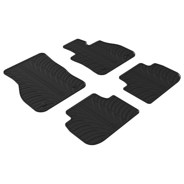 Gledring Tailored Black Rubber 4 Piece Floor Mat Set to fit BMW 1 Series (F40) 2019 - 2024