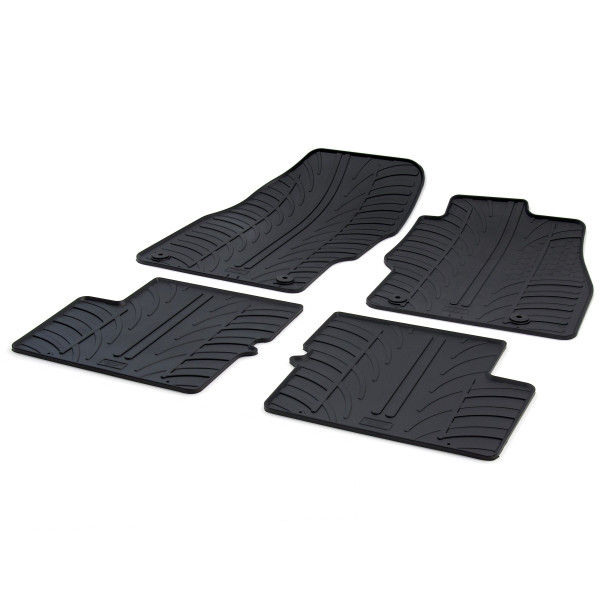 Gledring Tailored Black Rubber 4 Piece Floor Mat Set to fit Vauxhall Corsa (E) Mk.4 2015 - 2019