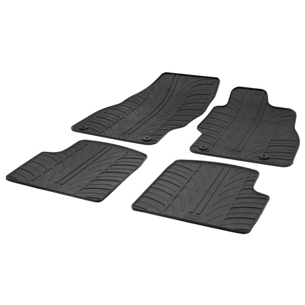 Gledring Tailored Black Rubber 4 Piece Floor Mat Set to fit Vauxhall Corsa (D) Mk.3 2006 - 2015