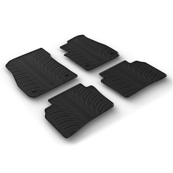 Gledring Tailored Black Rubber 4 Piece Floor Mat Set to fit Vauxhall Insignia Grand Sport & Sports Tourer Mk.2 2017 - 2020