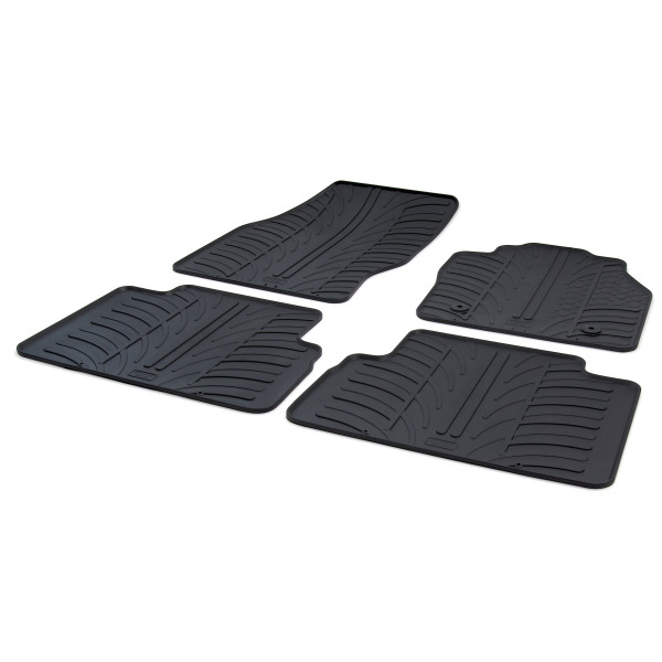 Gledring Tailored Black Rubber 4 Piece Floor Mat Set to fit Ford C-Max Mk.2 2010 - 2019