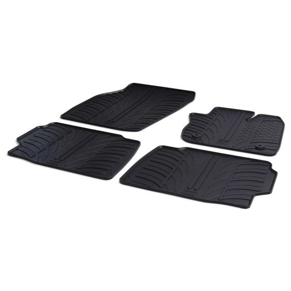Gledring Tailored Black Rubber 4 Piece Floor Mat Set to fit Ford Mondeo Mk.5 2014 - 2022