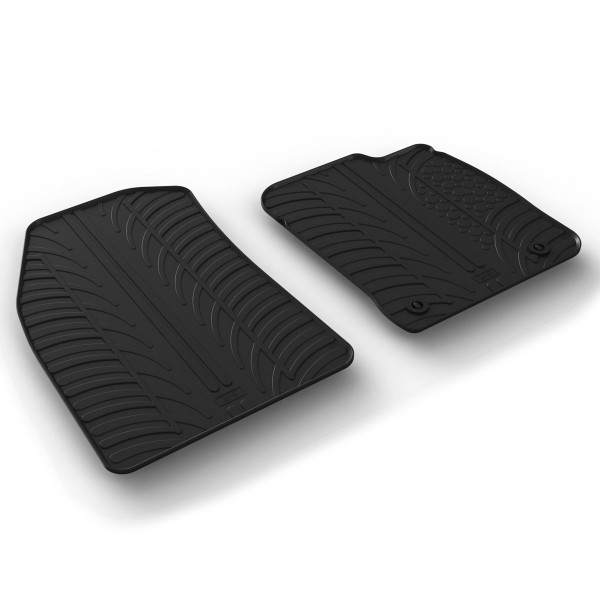 Gledring Tailored Black Rubber 2 Piece Floor Mat Set to fit Ford Transit Courier Van 2014 - 2023