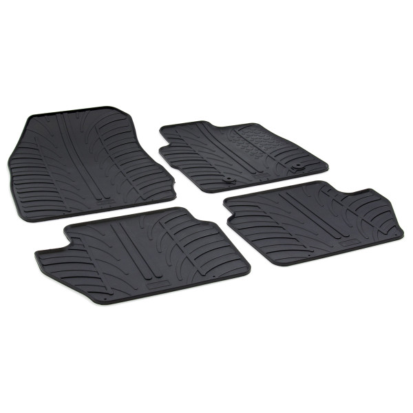 Gledring Tailored Black Rubber 4 Piece Floor Mat Set to fit Ford EcoSport 2013 - 2023