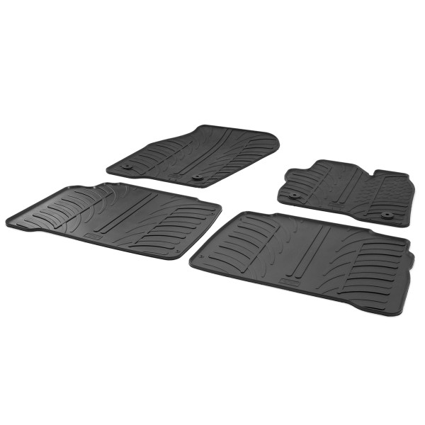 Gledring Tailored Black Rubber 4 Piece Floor Mat Set to fit Ford Galaxy Mk.4 (Facelift) 2015 - 2023
