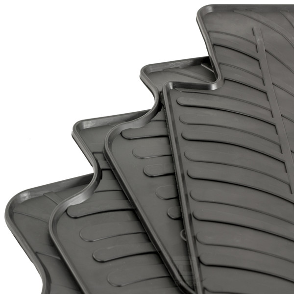 Gledring Tailored Black Rubber 4 Piece Floor Mat Set to fit Ford Ranger (Double Cab) 2011 - 2019