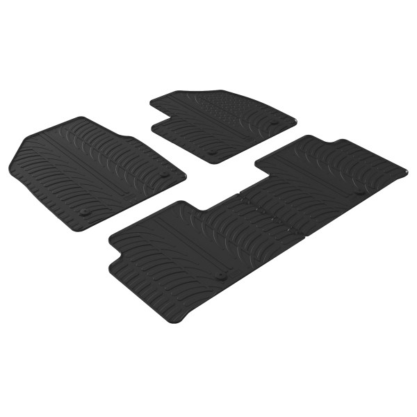 Gledring Tailored Black Rubber 4 Piece Floor Mat Set to fit Kia EV6 2021 - 2025