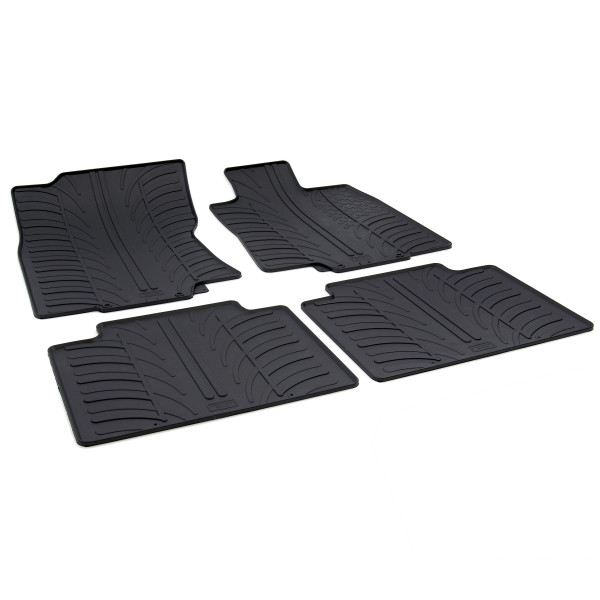 Gledring Tailored Black Rubber 4 Piece Floor Mat Set to fit Nissan X-Trail Mk.3 2014 - 2022