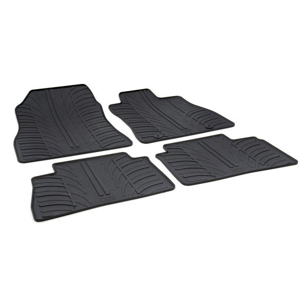 Gledring Tailored Black Rubber 4 Piece Floor Mat Set to fit Nissan Juke Mk.1 2010 - 2019
