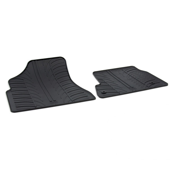 Gledring Tailored Black Rubber 2 Piece Floor Mat Set to fit Citroen Berlingo Van Mk.2 2008 - 2018