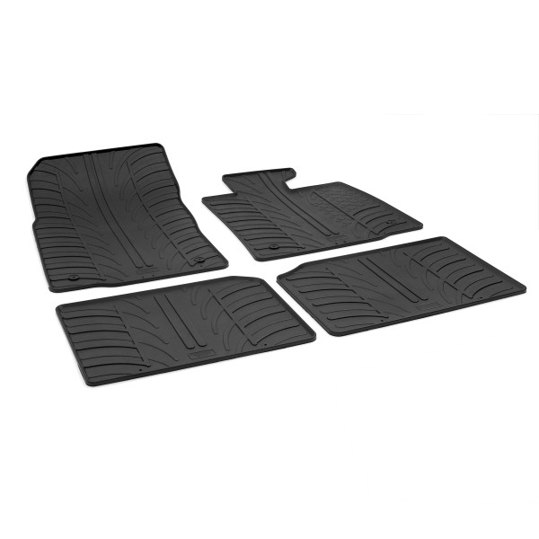 Gledring Tailored Black Rubber 4 Piece Floor Mat Set to fit Mini Countryman (R60) 2010 - 2016