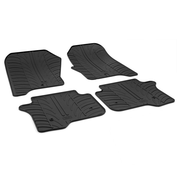 Gledring Tailored Black Rubber 4 Piece Floor Mat Set to fit Land Rover Discovery 4 2009 - 2016