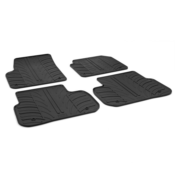 Gledring Tailored Black Rubber 4 Piece Floor Mat Set to fit Land Rover Discovery Sport 2014 - 2019
