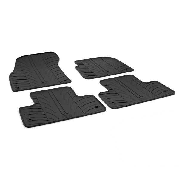 Gledring Tailored Black Rubber 4 Piece Floor Mat Set to fit Land Rover Range Rover Evoque Mk.1 2011 - 2018