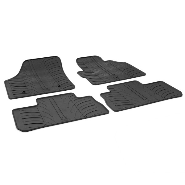 Gledring Tailored Black Rubber 4 Piece Floor Mat Set to fit Land Rover Freelander 2 2006 - 2016
