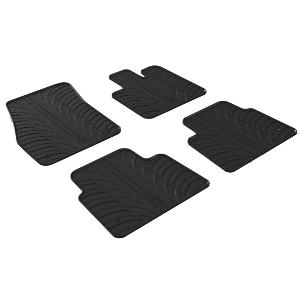 Gledring Tailored Black Rubber 4 Piece Floor Mat Set to fit Land Rover Discovery Sport (Facelift) 2019 - 2025