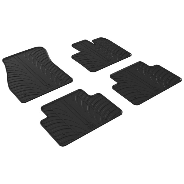 Gledring Tailored Black Rubber 4 Piece Floor Mat Set to fit Land Rover Range Rover Evoque Mk.2 2019 - 2025