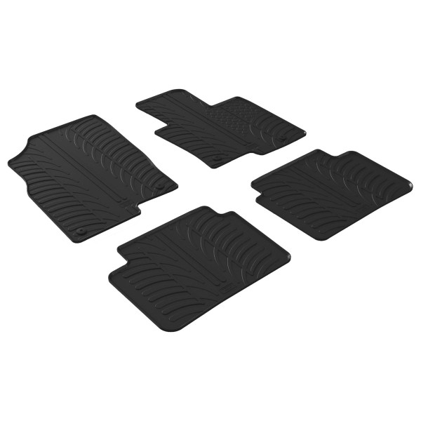 Gledring Tailored Black Rubber 4 Piece Floor Mat Set to fit Mazda CX-5 Mk.2 2017 - 2025