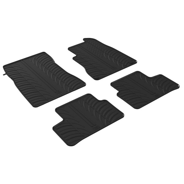 Gledring Tailored Black Rubber 4 Piece Floor Mat Set to fit Mercedes GLA (H247) 2020 - 2025