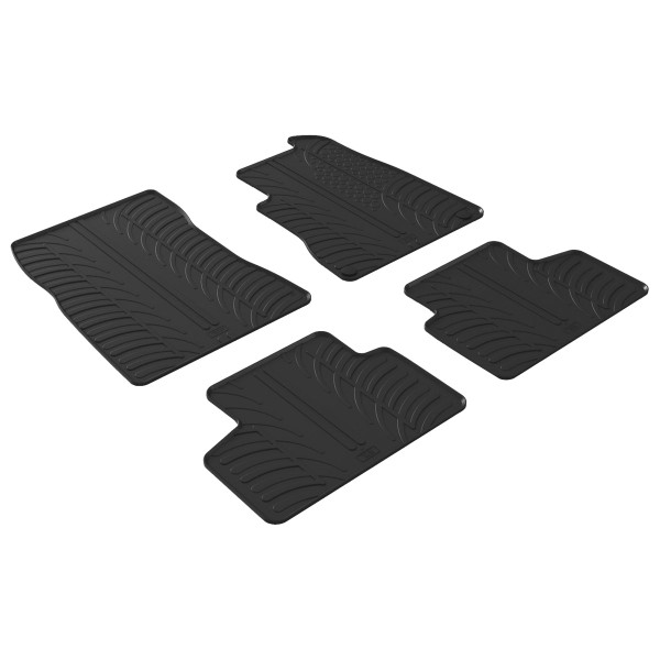 Gledring Tailored Black Rubber 4 Piece Floor Mat Set to fit Mercedes GLB (X247) 2020 - 2025