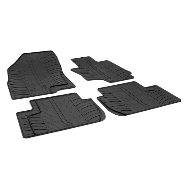 Gledring Tailored Black Rubber 4 Piece Floor Mat Set to fit Mitsubishi Outlander PHEV Mk.3 2013 - 2021