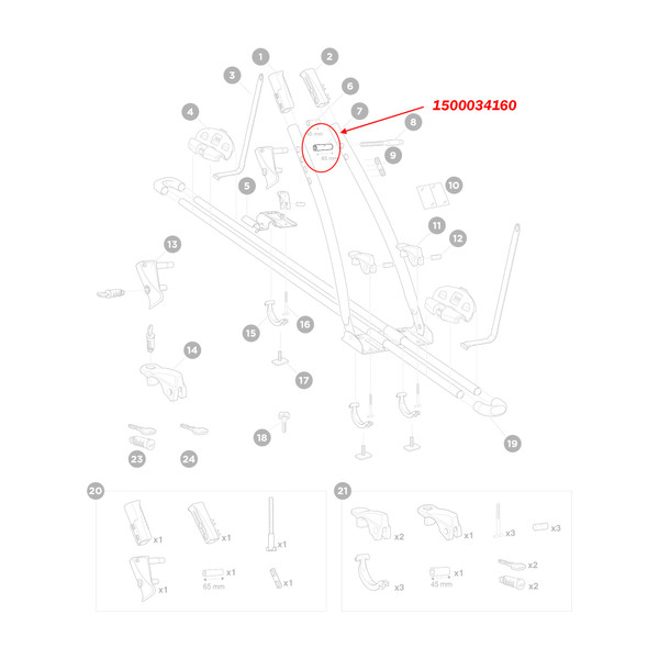 Thule 34160 Replacement Frame Protector for FreeRide 532