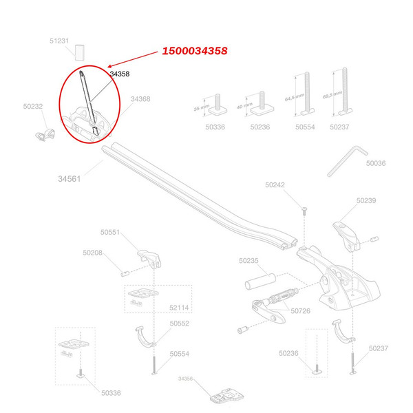 Thule 34358 Replacement Wheel Strap for OutRide 561 & ProRide 591
