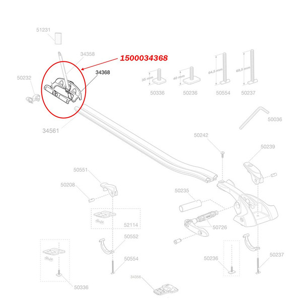 Thule 34358 Replacement Wheel Holder for OutRide 561 & ProRide 591