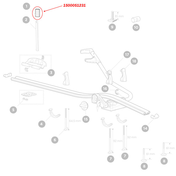 Thule 51231 Replacement Rim Protector for OutRide 561, ThruRide 565 & ProRide 591