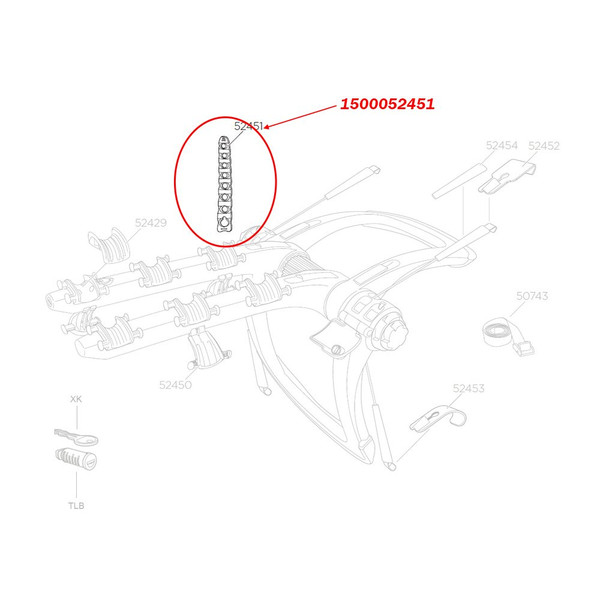 Thule 52451 Replacement Ripple Strap for RaceWay 991 & 992