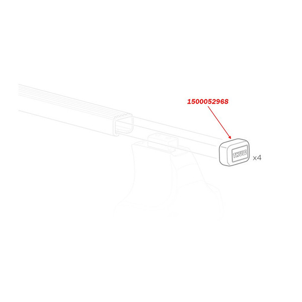 Thule 52968 Replacement End Caps for SquareBar Evo Roof Bars
