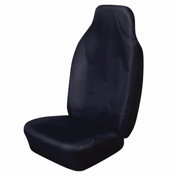 Cosmos Hi Back Heavy Duty Single Front Van Seat Cover - Black