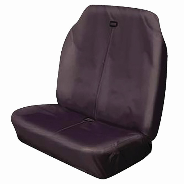 Cosmos Hi Back Stretch Heavy Duty Double Front Passenger Van Seat Cover - Black