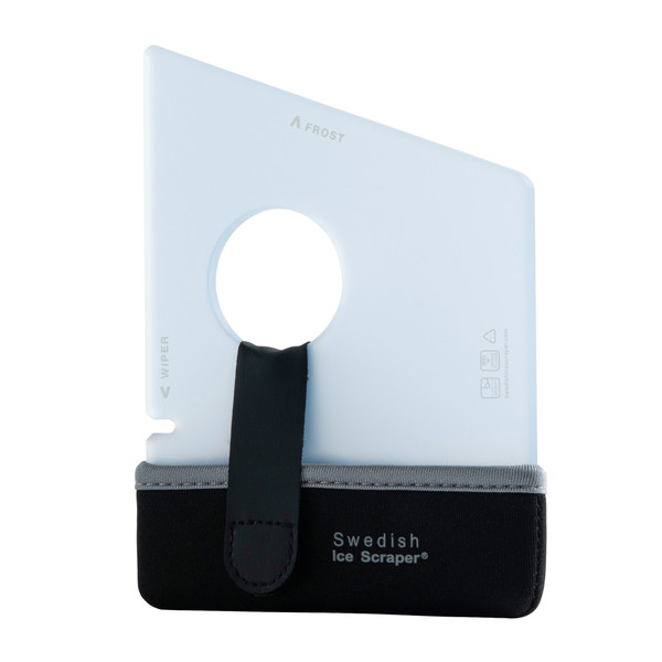 Swedish Ice Scraper 6mm Ice Blue with Neoprene Holder