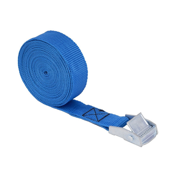 Polaire Single Blue Cam Buckle Tie Down Strap 25mm x 5m
