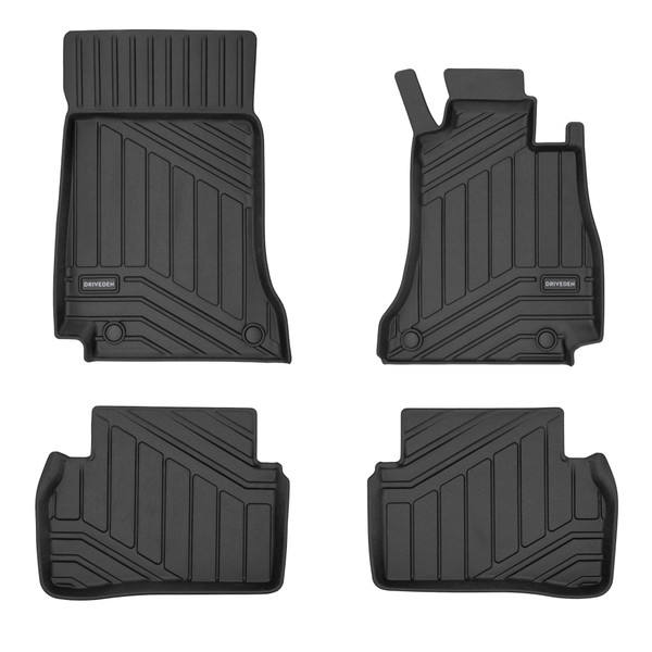 DriveDen Custom-Fit Rubber Car Mats to fit Mercedes C Class Saloon (W205) 2014 - 2021
