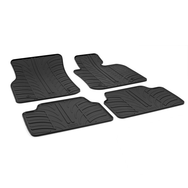 Gledring Tailored Black Rubber 4 Piece Floor Mat Set to fit Mini Hatchback (3 Door) (F56) 2014 - 2023