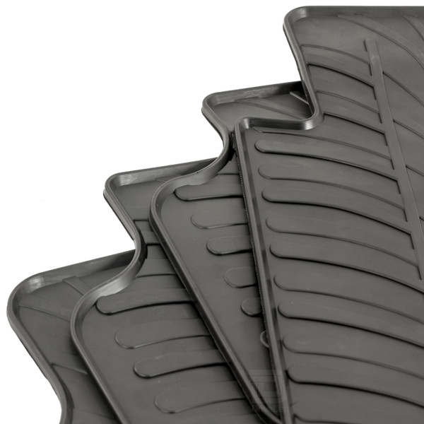 Gledring Tailored Black Rubber 4 Piece Floor Mat Set to fit Kia Stonic 2017 - 2025