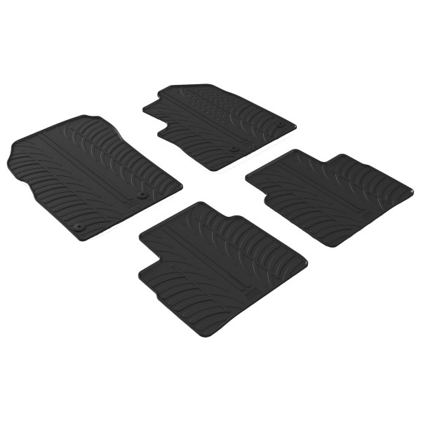 Gledring Tailored Black Rubber 4 Piece Floor Mat Set to fit Nissan X-Trail Mk.4 2022 - 2025