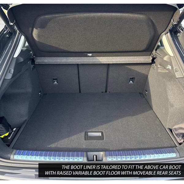 Gledring Tailored Black Boot Liner to fit Audi Q3 SUV Mk.3 (Excl. Plug-in Hybrid) 2025 - 2026 (with Raised Variable Boot Floor, Moveable Rear Seats)
