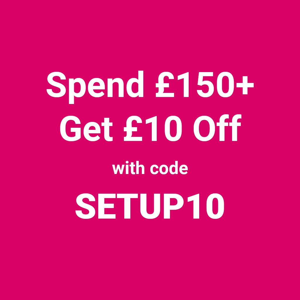 Spend £150+ Get £10 Off with code SETUP10
