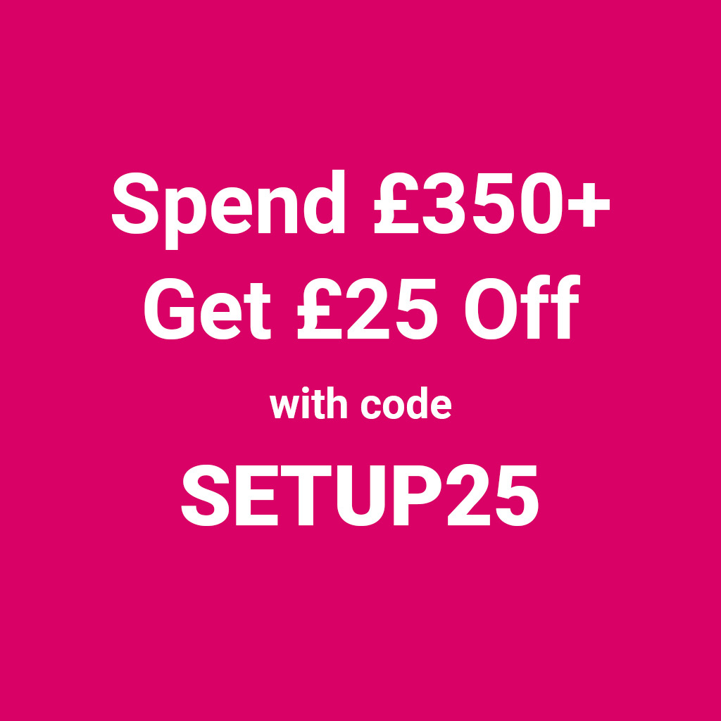 Spend £350+ Get £25 Off with code SETUP25