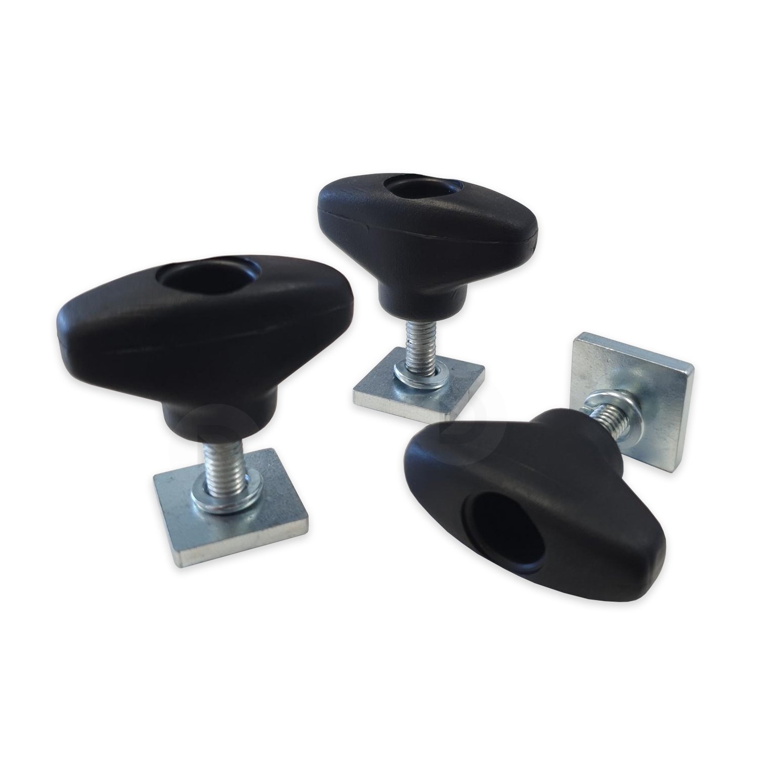 Fabbri Set of 3 20x20mm T-Track Adaptors with Wing Knobs M6 x 25mm