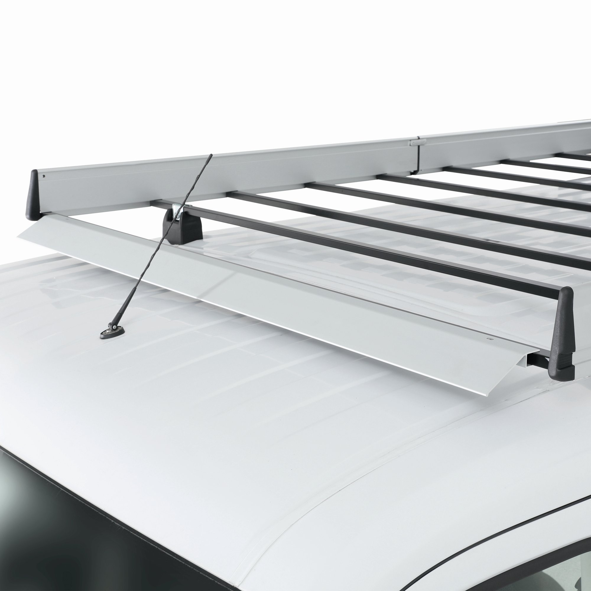 Fabbri 164cm Aluminium Spoiler and Wind Deflector for Commercial Vehicle Full Roof Cargo Basket