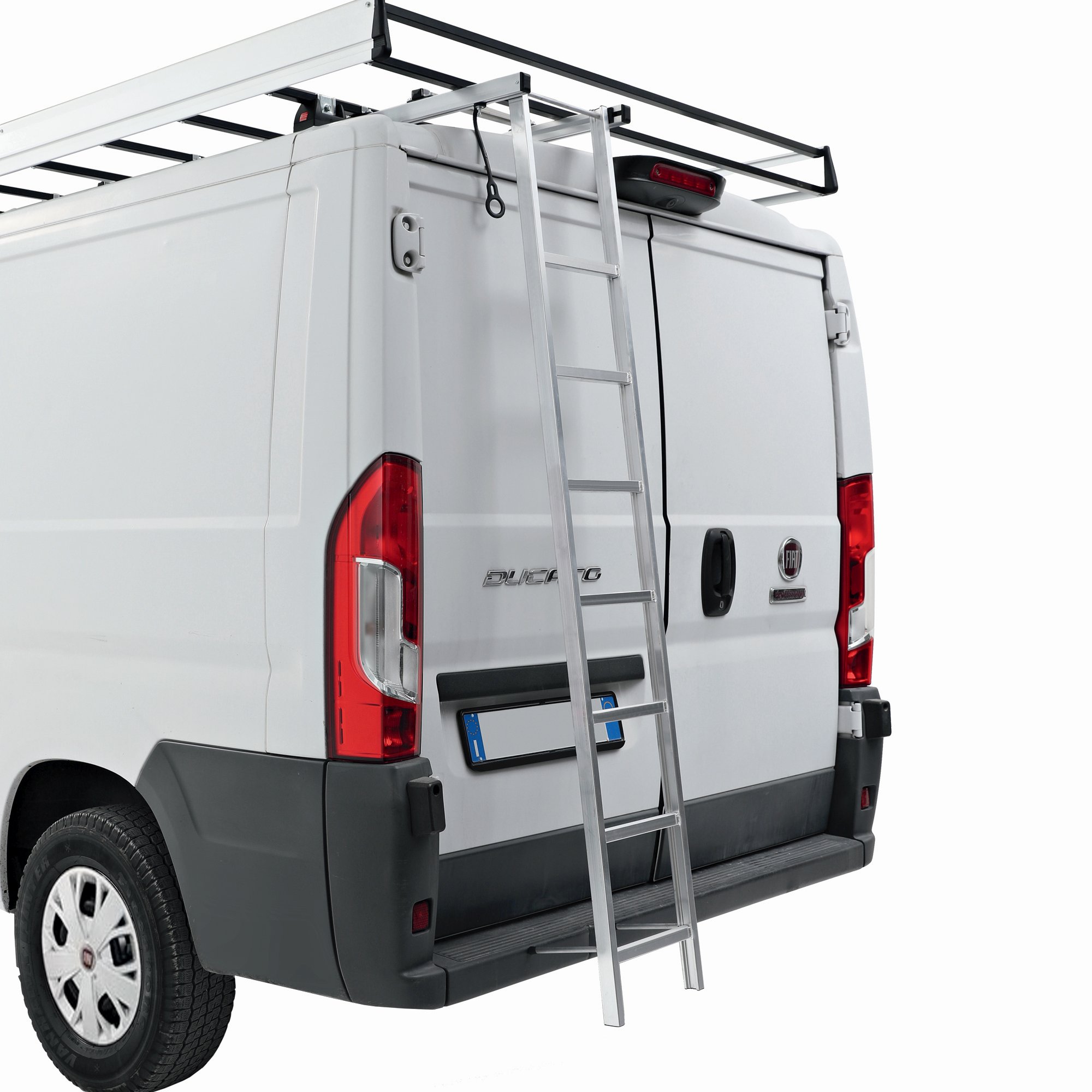 Fabbri 280cm Slide Out Aluminium Ladder for Commercial Vehicle Full Roof Cargo Basket