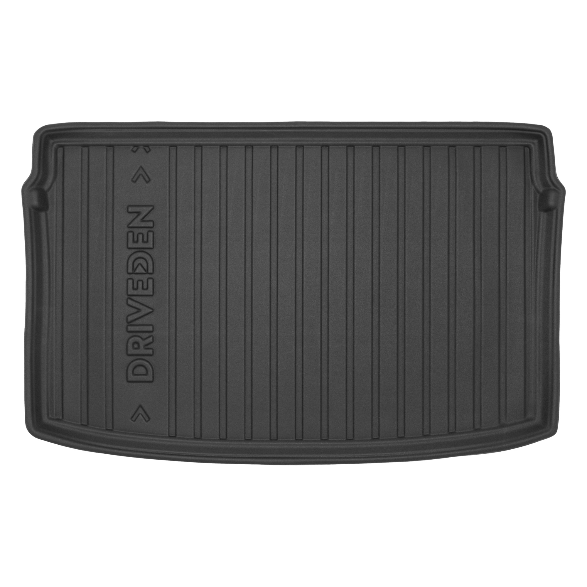 DriveDen Custom-Fit Rubber Boot Mat to fit Volkswagen Polo Mk.6 2018 - 2025 (with Raised Variable Height Boot Floor)