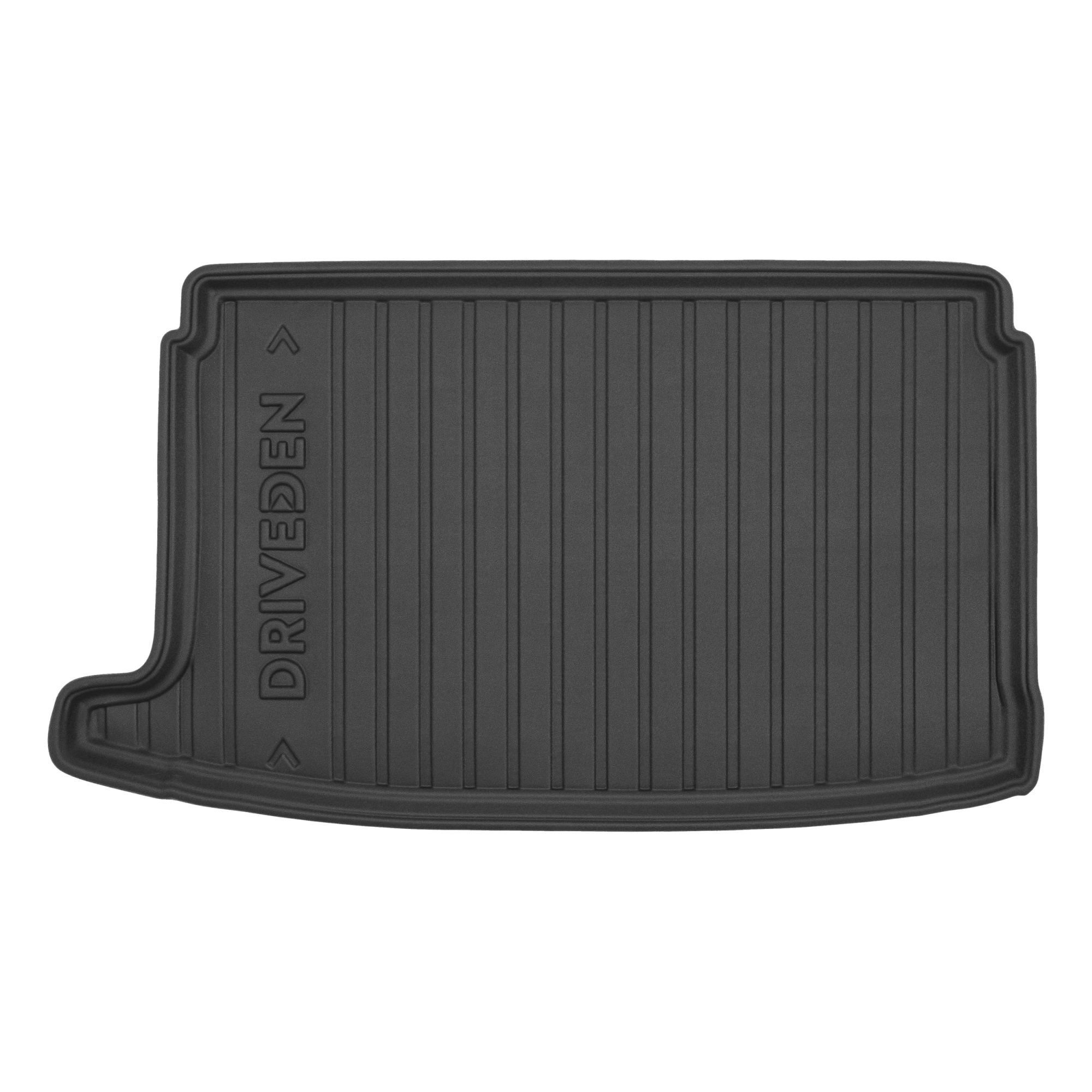 DriveDen Custom-Fit Rubber Boot Mat to fit Volkswagen Polo Mk.5 2009 - 2017 (with Raised Variable Height Boot Floor)